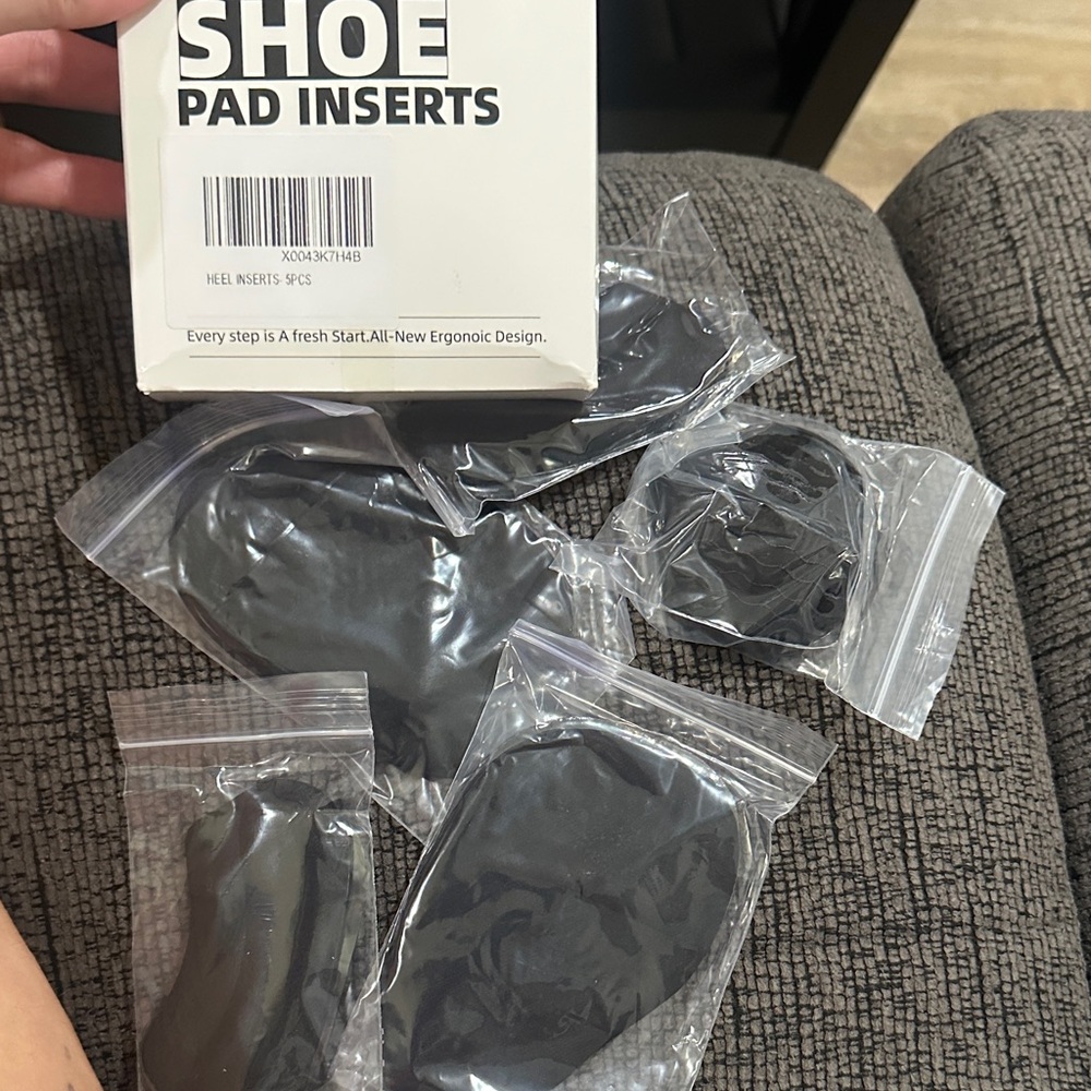 Black Shoe Pad Inserts heel inserts set of 5